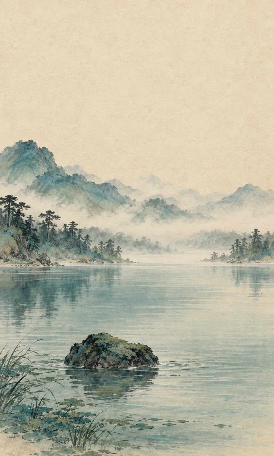 焦虑与情绪的青绿山水