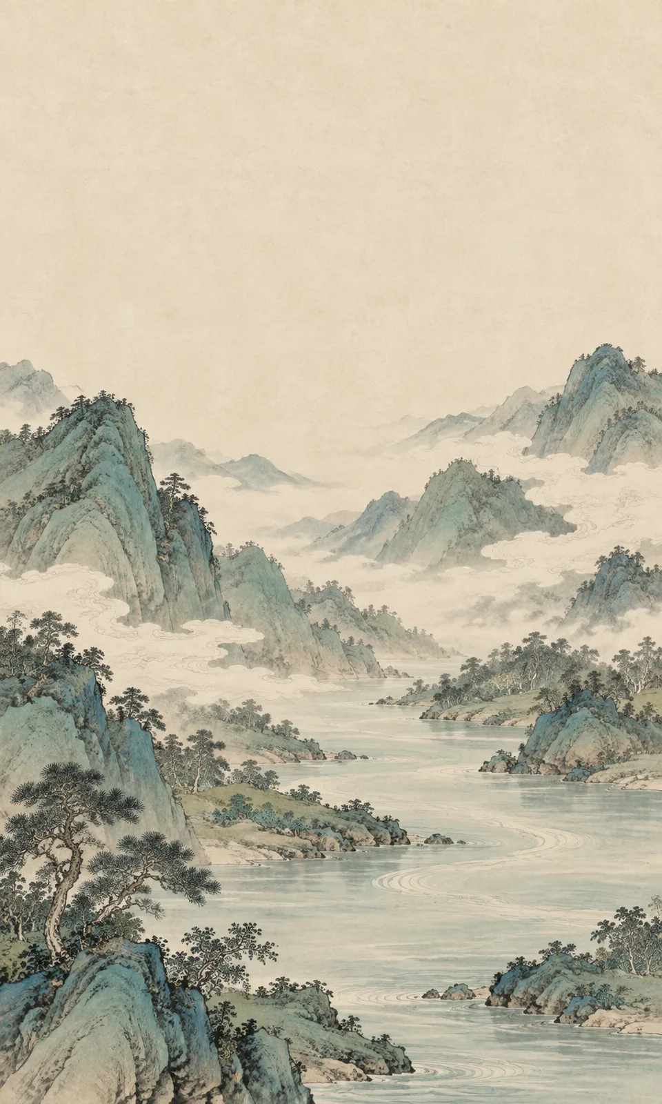 无为与有为的青绿山水
